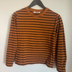 Mango striped long sleeve shirt